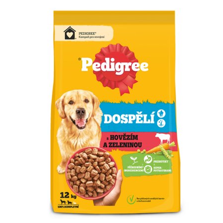 Pedigree granule M/L Adult hovädzie so zeleninou 12 kg (POŠKODENÝ OBAL)