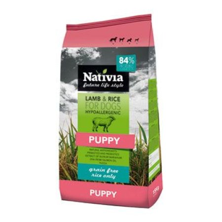 Nativia Lamb & Rice Puppy 15 kg (POŠKODENÝ OBAL)