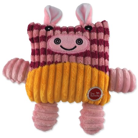 Hračka Dog Fantasy Cuties Čtvercová kráva, růžová 12,5cm