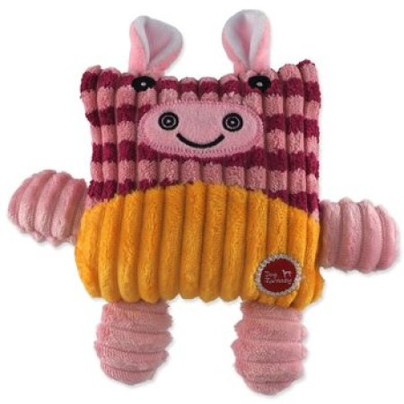 Hračka Dog Fantasy Cuties Čtvercová kráva, růžová 12,5cm