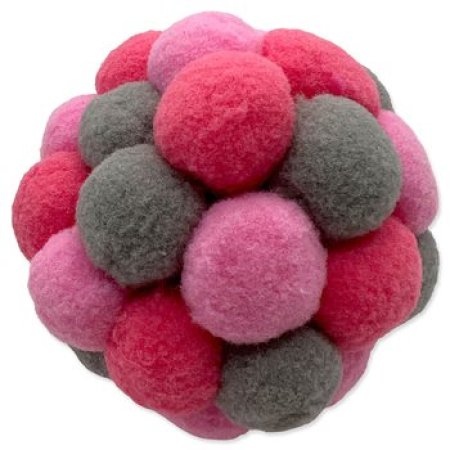 Hračka Aumüller míček Pink Plush růžovo-šedý, šanta kočičí a matatabi