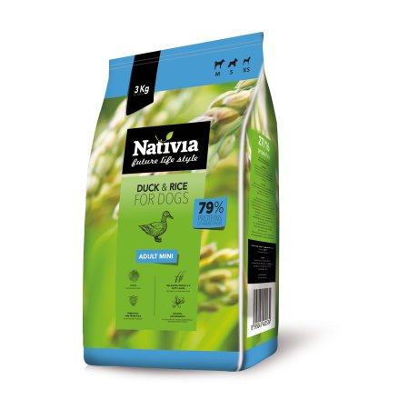 Nativia Dog Adult Mini Duck&Rice 3 kg (EXPIRÁCIA 11/2026)