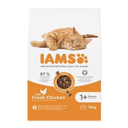 IAMS for Vitality Adult Cat Food with Fresh Chicken 10kg