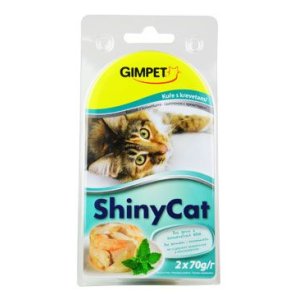 Gimpet mačka konz. ShinyCat kura/krevety 2x70g