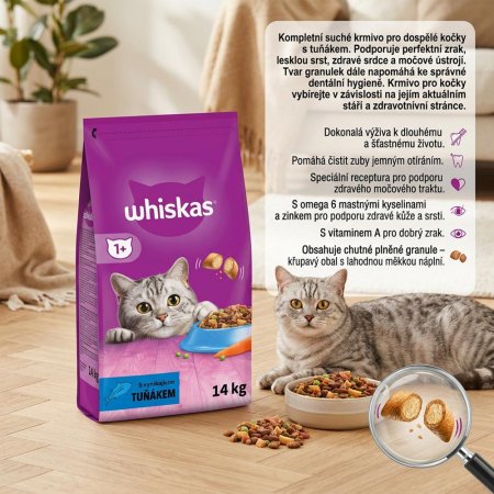 Whiskas granule s tuniakom 14 kg