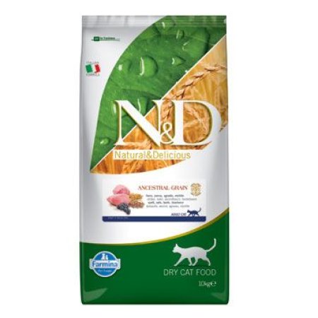 N&D Low Grain CAT Adult Lamb & Blueberry 10kg