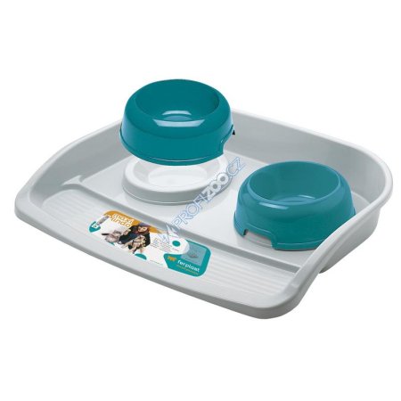 Miska plast 2 kusy - 0,5 l + podnos MAXI LINDO FP