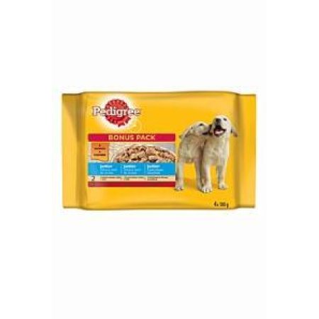 PEDIGREE vrecko Junior mixovaný výber v želé 4pack 400 g