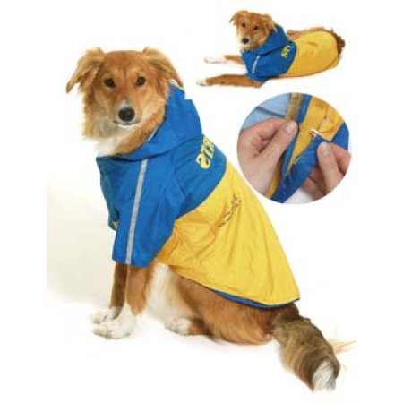 Pláštenka pre psov 2v1 s odnímateľnou kapucňou 48cm