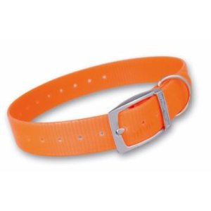 Dogtrácia Plastový obojok oranžový, 25 mm x 70 cm (s okom)