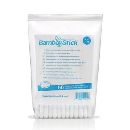 Tyčinky vatové BambooStick L/XL pre čišt. uší psov 50ks