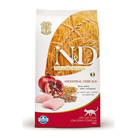 N&D Low Grain CAT Adult Chicken & Pomegranate 1,5kg