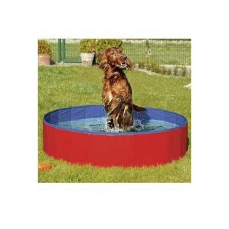 Skladací bazén pre psov modro/červený 120x30cm