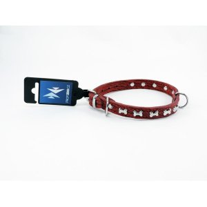 PROFIZOO Obojok BELLA zdobený kockami (16mm x 40cm) červená