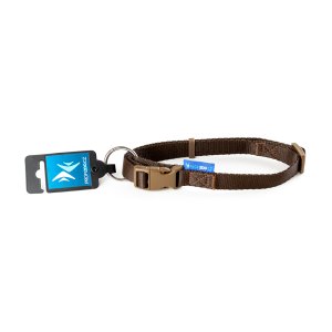 PROFIZOO Obojok popruh JEDNOBAREVNÝ (20mm x 38-60cm) hnedá