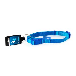 PROFIZOO Obojok popruh JEDNOBAREVNÝ (20mm x 38-60cm) modrá