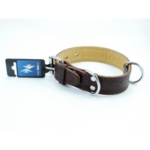 PROFIZOO Obojok HERRY zdobený vlisom (35mm x 50cm) hnedá