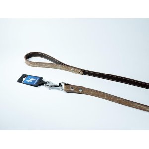 PROFIZOO Vodítko TIGER, koža, podšitý bombírom (20mm x 100cm) hnedo-béžová