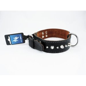 PROFIZOO Obojok MOLOSS, ostne 1r. (40mm x 50cm) čierna