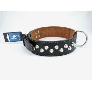 PROFIZOO Obojok MOLOSS, kužeľa 2ř. (50mm x 65cm) čierna