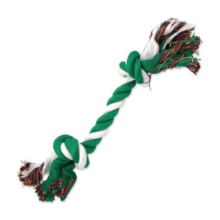 Uzol DOG FANTASY bavlnený zeleno-biely 2 knôty 30 cm