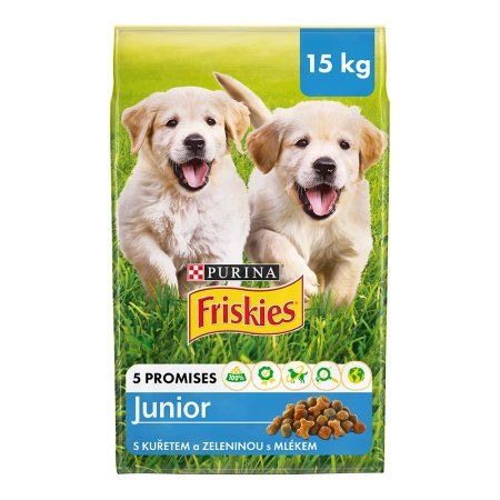Friskies Junior s kuraťom, mliekom a zeleninou 15 kg