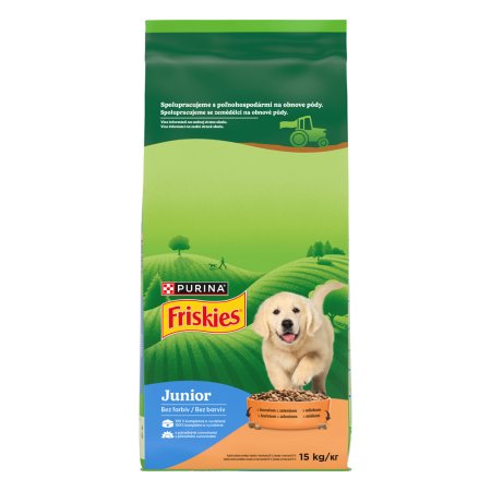 Friskies Junior s kuraťom, mliekom a zeleninou 15 kg