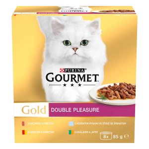 Gourmet Gold multibalení DUO Maso Drůbež 8 x 85 g