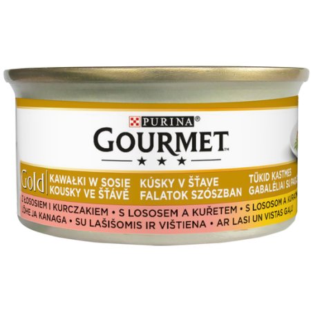Gourmet Gold s lososom a kuracím mäsom 85 g