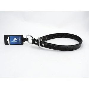 PROFIZOO Obojok sťahovací, podšitý bombírom (20mm x 45cm) čierna