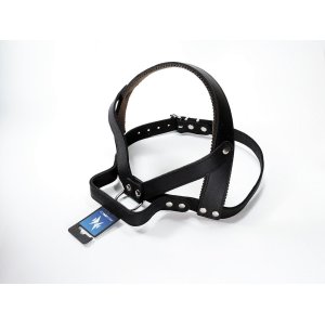 PROFIZOO Služobný postroj s uchom č. 1, koža čierna OH 66-79cm