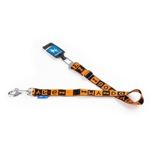 PROFIZOO Pútací pás do auta (25mm x 49-78cm) čierno-oranžová