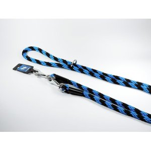 PROFIZOO Vodítko prepínacie lano ŠPIRÁLA (14mm x 240cm) čierno-modrá