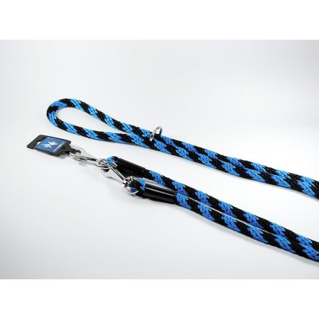 PROFIZOO Vodítko prepínacie lano ŠPIRÁLA (14mm x 240cm) čierno-modrá