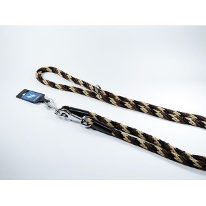 PROFIZOO Vodítko prepínacie lano ŠPIRÁLA (14mm x 240cm) čierno-hnedá
