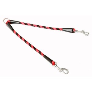 PROFIZOO Rozdvojka ŠPIRÁLA (10mm x 40cm) čierno-červená