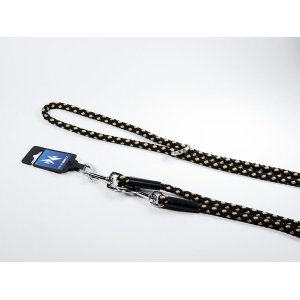 PROFIZOO Vodítko prepínacie - syntetické lano (14mm x 240cm) čierno-béžová