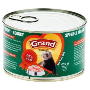GRAND Pochúťka pre fretky - kúsky 405 g