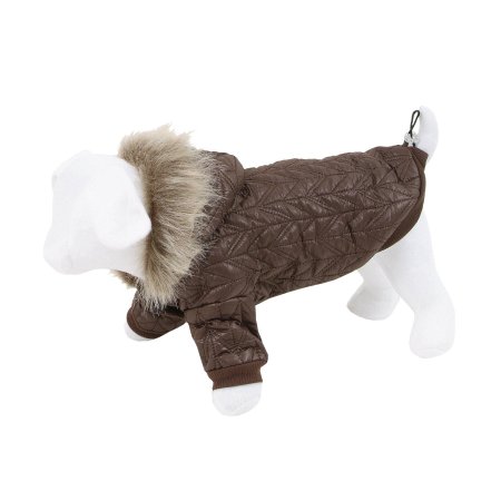 PROFIZOO Bunda prešívaná hnedá - XXS