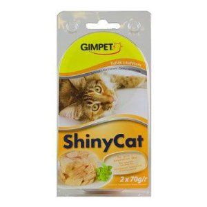 Gimpet mačka konz. ShinyCat tuňak/kurča 2x70g