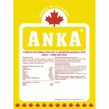 Anka Lamb And Rice 18 kg