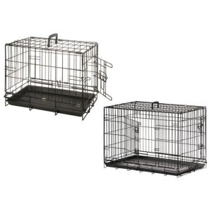 Drôtená klietka čierna dva vchody 120x76x82cm