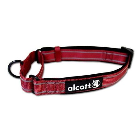 Alcott martingale reflexný obojok pre psov červený, veľkosť M