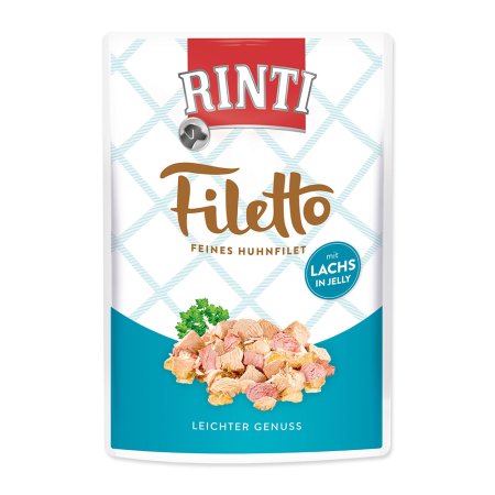 Kapsička RINTI Filetto kura + losos v želé 100g