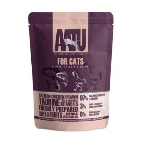 AATU Cat Salmon n Chicken n Prawn vrecko 85g