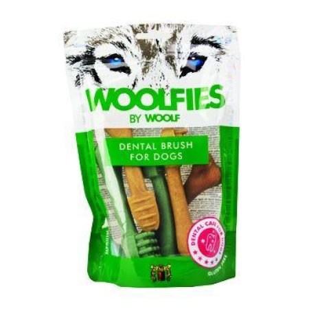 Pochúťka dentálna Woolfies Dental Brush M 200g