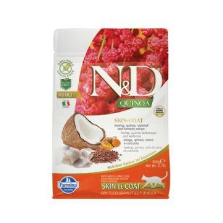 N&D Quinoa CAT Skin&Coat Herring & Coconut 300g