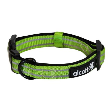 Alcott reflexný obojok pre psov zelený, veľkosť M