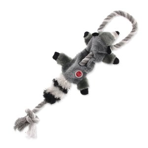 Hračka DOG FANTASY Skinneeez s povrazom mýval 35 cm