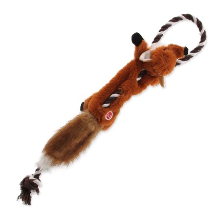 Hračka DOG FANTASY Skinneeez s povrazom líška 57,5 cm